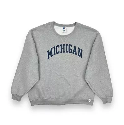 Vintage Russell Athletic Michigan Wolverines Pullover Sweatshirt Mens XXL • MINT • $36