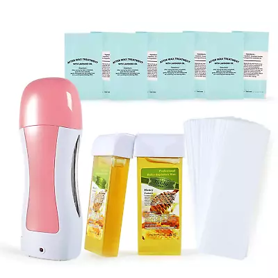Roll On Wax Kit For Hair Removal Honey Roller Waxing Kit Include 2 Honey Soft Wa • $14.70