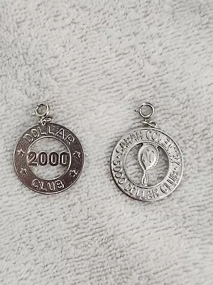 Vintage Sarah Coventry Sales Award Charm Set Of 2 $5000 $2000 Silver • $6.99