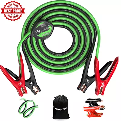 4 Gauge 20 Ft. JUMPER CABLE W/ Smart Safety Protector Battery Booster Heavy Duty • $45.87