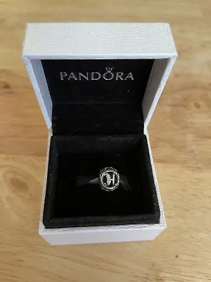 Genuine Pandora Alphabet Letter H Initial Round Charm • £16