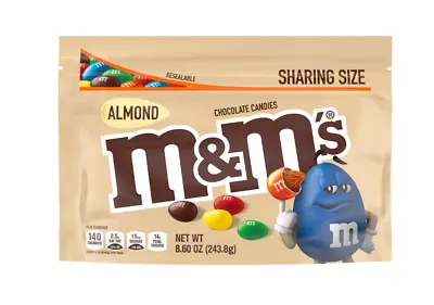 M&M's Almond Chocolate Candies Sharing Size 8.60 Oz • $13.99