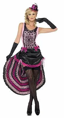 Burlesque Beauty French Can Can / Saloon Girl Pink & Black Costume Dress SM • $49.98