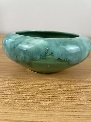 Brush McCoy 1930s Vintage Art Deco Pottery Green Onyx Blended Ceramic Bowl 01 • $59.99