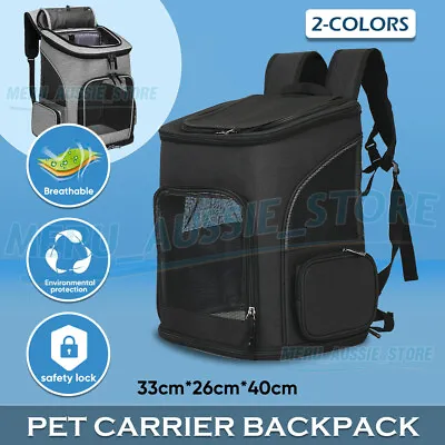 $39.93 • Buy Pet Carrier Backpack Breathable Puppy Travel Space Shoulder Bag Outdoor Dog Cat