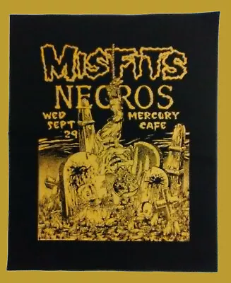 MISFITS NECROS 80's Flier Samhain Death Rock Gothic Punk Rock Jacket BACK PATCH • $12.99