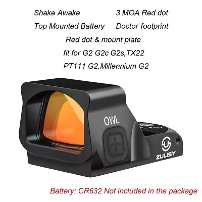 3 MOA Red Dot Reflex Sight Holographic Scope OWL For Taurus PT111 G2 G2c TX22 • $97.93