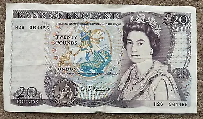 Bank Of England £20 Pounds Banknote In Fine+ Condition. SOMERSET. H26 364455 • £35