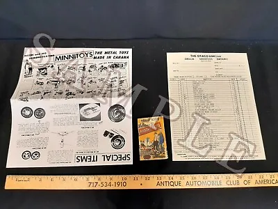 1949 MINNITOY Literature Set 3 Pcs - Catalog Mailer Booklet Order Form Truck • $23.26