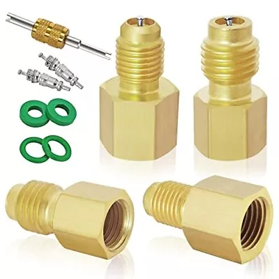 R134a Refrigeration Tank Adapters R12 R22 To R134a Vacuum Pump Adapter Fittings • $16.99