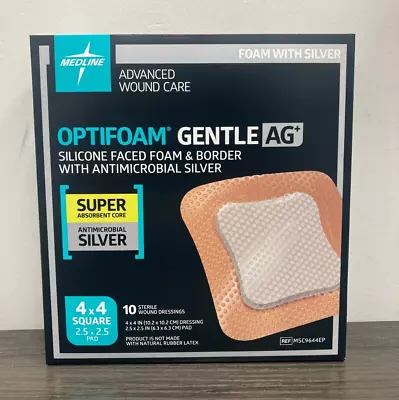 Medline Optifoam Gentle AG - 4  X 4  - MSC9644EP - Box Of 10 • $29.99