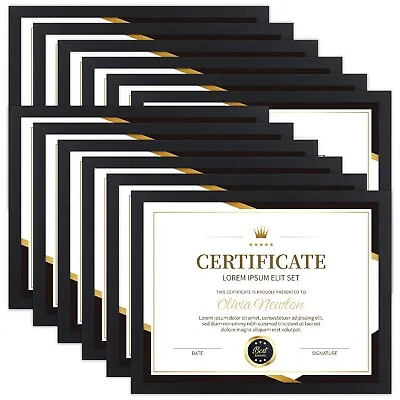 Document Frames 8.5x11 Certificate Frames For Wall Or Tabletop  Set Of 12 Black • $29.99