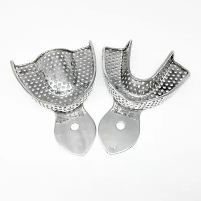 Dental Stainless Steel Autoclavable Metal Impression Trays S/M/L Upper+Lower • $6.60
