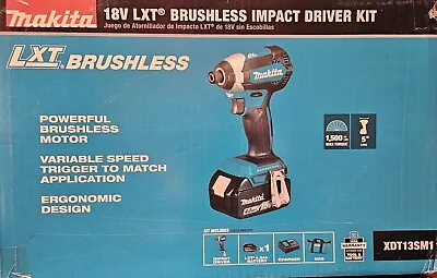 Makita XDT13SM1 18V LXT Lith‑Ion Brushless Cordless Impact Driver Kit 4.0Ah NEW • $148.88