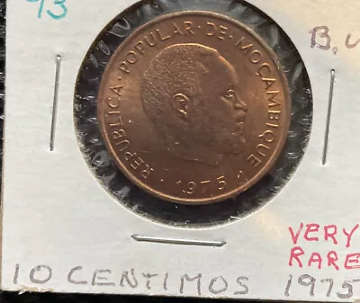 1975 Mozambique 10 Centimos PCGS MS+ • $31.33