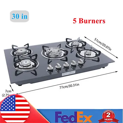 30  Inch Stove Top Gas Cooktop Burner Kitchen Cooking LPG / Propane W/ 5 Burners • $179.55