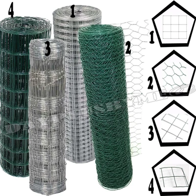 £27.10 • Buy PVC Coated Welded Galvanised Fencing Chicken Wire Mesh Pet Neting Garden Fence