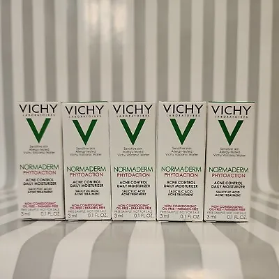 5 Vichy Normaderm Phytoaction Acne Control Moisturizer Deluxe .1 Fl Oz 3ml NIB • $11.59
