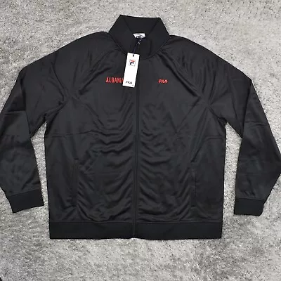 FILA Albania Track Jacket Men's Size 3XL Big And Tall Black Soccer Sporty • $25.49