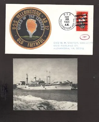 USS Yellowstone - (AD-27) -  Naval Ship's Cover - November 29 1965 • $5.99