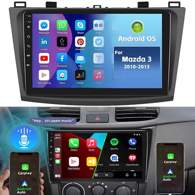 Car Radio Stereo Head Unit Apple Carplay For Mazda 3 2010-2013 GPS Backup Camera • $109.99