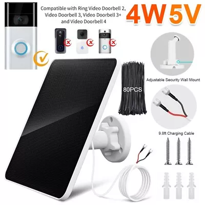 4W 5V Solar Panel Charger For Ring Video Doorbell 2/3/3+/4 10FT Charging Cable • $21.99