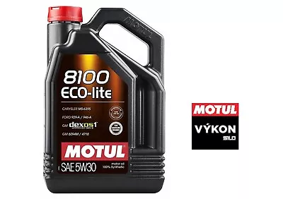 Motul® 8100 Eco-lite Gen3 5w-30 5l * 100% Synthetic Performance Oil 111362 • $57.05