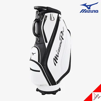 Mizuno 2022 PRO 002 Men's Golf Cart Caddie Bag 9.5inch 7.3lbs 3.3kg PU-White • $459.98