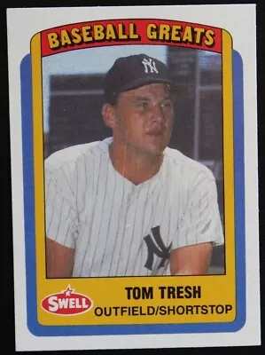 1990 Swell CMC Baseball Greats Tom Tresh #17 New York Yankees MLB Sports Card • $1.69