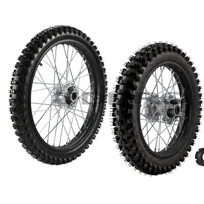 $259.54 • Buy Front & Rear Wheel 70/100-19 90/100-16 Tire + Rim Pit Bike CR85 KX100 TTR125 CRF