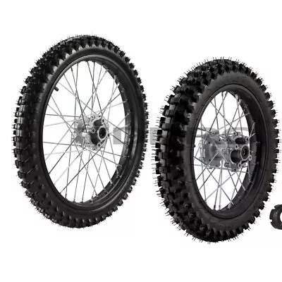 Front & Rear Wheel 70/100-19 90/100-16 Tire + Rim Pit Bike CR85 KX100 TTR125 CRF • $259.54