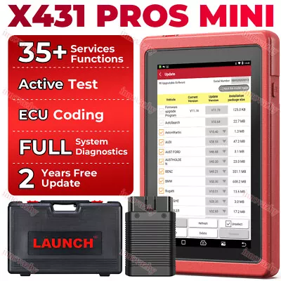 LAUNCH X431 V Pros Mini V+ Elite Bidirectional Car Diagnostic Scanner Key Coding • $559