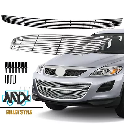 Fits 2010-2012 Mazda CX-9 Billet Grille Chrome Front Bumper Grill Combo • $76.69