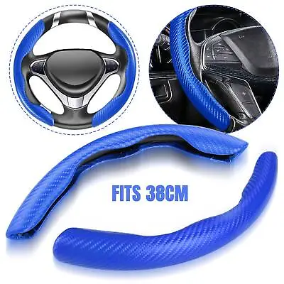 $12.98 • Buy Universal 15 /38cm Car Accessories Steering Wheel Cover Carbon Fiber Anti-slip