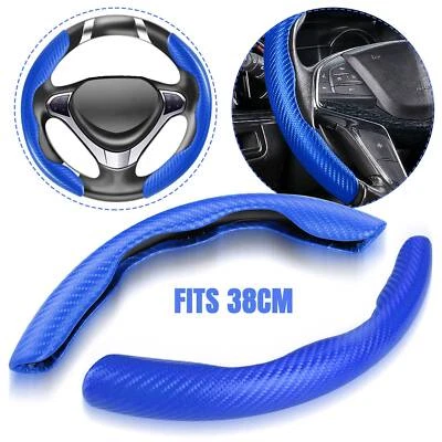 $12.98 • Buy Universal 15 /38cm Car Accessories Steering Wheel Cover Carbon Fiber Anti-slip