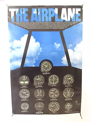 VTG THE AIRPLANE Poster With Instrument Panel Jay Beckerman GUC • $18.75