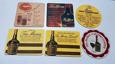 Set Of 6 Assorted Tia Maria Drink Coasters. • $1.99