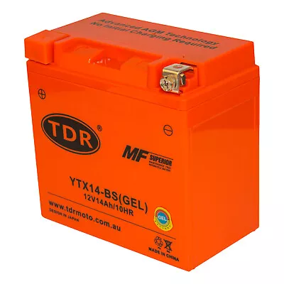  YTX14-BS Motorcycle Battery Harley-Davidson 1130cc VRSC V-ROD Hyosung GT250 650 • $67.45