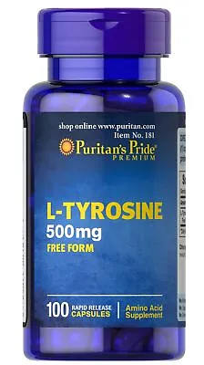 Puritan's Pride L-Tyrosine 500 Mg - 100 Capsules • $14.87