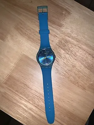 Vintage RARE Swatch Blue Turquoise Rebel Watch V8  SR1130SW • $40