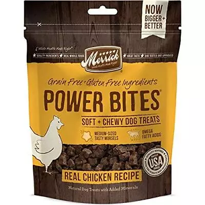 Merrick Power Bites Dog Treats Real Chicken Recipe - 6 Oz. Bag • $11.79