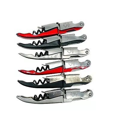 6 Pcs Rabbit Houdini Coutale Waiter's Friend Corkscrew Wine Bottle Opener Set • $29.57