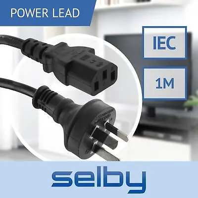 1m AU 3 Pin To IEC  Kettle  Plug 240V 10A Mains Power Lead Cable Cord • $12.95
