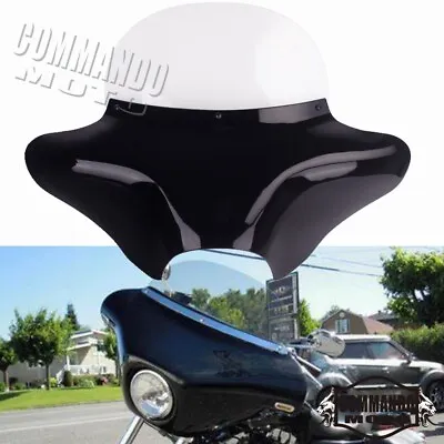Front Outer Batwing Fairing + Clear Windshield For Harley Road King FLHR Softail • $313.27