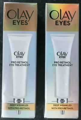 X2 OLAY Eyes Pro Retinol Eye Treatment 😍New Boxed And Sealed 15mlx2 • £29.99