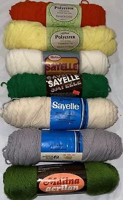 Vintage Mixed Color Lot Of 7 Lee Ward Malina Yarn • $24.95