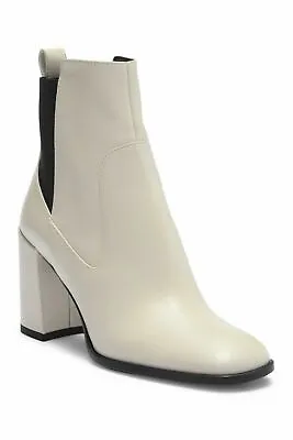 Via Spiga Delaney Leather Block Heel Boot Square Toe Pull-on Size 5M $350 NWB • $85