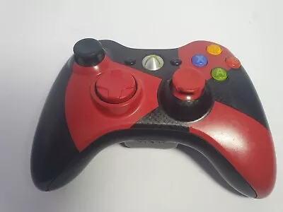Genuine Microsoft Radioactive Xbox 360 Wireless Controller Red And Black Tested • $39.95