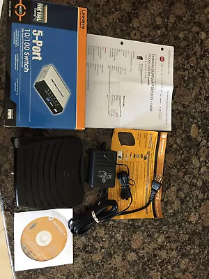 LINKSYS 5-PORT 10/100 SWITCH (new) And MOTOROLA SURFboard SB5100 - CABLE MODEM S • $10