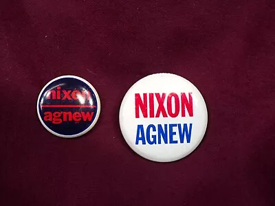 Pair Of Nixon Agnew Presidential Political Campaign Election Official Button Pin • $2.50
